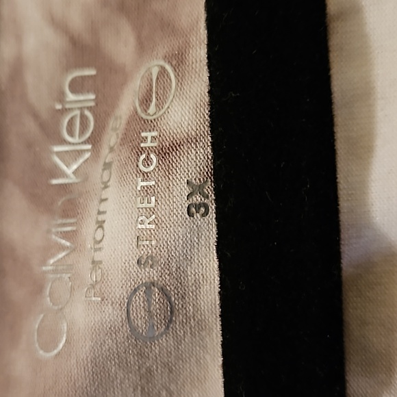 Calvin Klein Performance Taupe and White Tie Dye Tee Size 3x - Picture 6 of 7